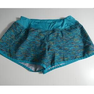 Reebok Women's Small Teal Athleisure Shorts Lined Elastic Waist Polyester